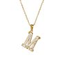 Designer Stainless Steel Zircon Alphabet Pendant Necklaces Hiphop Women Men Hip Hop Gold Chain Necklace Initial Letter Necklace