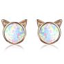 European and America Sell Children's Accessories Unicorn Cat Love-Heart Rainbow Earrings