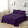 European Style Solid Color 100% Wash Cotton Flat Bed Sheets