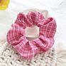 Fabric Linen Plaid Designer Hair Scrunchies Famous Brands Hair Ties Sets Elastic Hair Bands Accessories for Women Girls