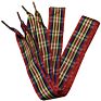 Flat Plaid Cotton Shoelaces Female 2.5 Cm Wide Ribbon Shoe Lace for Boot Sneaker 120 Cm