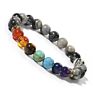 Free Sample Handmade Yoga Inspirational Bracelet, Natural Lava Stone Essential Oil Diffuser 7 Chakra Bead Bracelet