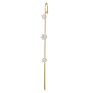 Gold Plated Copper Zircon Pearl Needle Leaves Hook Earjewelry Lightning Cuff Earrings Ear Wrap Crawlers
