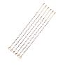 Hupo.Hutu Natural Minimalist Dainty Handmade Glass Cut String 18K Gold Plated Beading Crystal Bracelet for Women