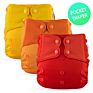 in Stock Solid Color Diaper Cover Baby Nappy Reusable Washable One Size Eco Friendly Suede Cloth Inner