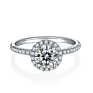 Krkc Solitaire Cluster Heart Wedding Bands 1/2 1 Ct 925 Sterling Silver Vvs1 Diamond Moissanite Engagement Rings for Women