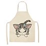 Latest Promotion Price Design Reusable Cute Cartoon Cat Print Kitchen Non-Waterproof Apron