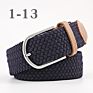 Leisure 25 Solid Color Pin Buckle Elastic Stretch Braided Waist Belts