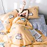Luxury Simple Quilt Cover Bedding Set 100% Cotton Twill Small Fresh Double Bed 4 Pcs Bed Sheet Set