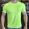 Men Activewear T Shirts 100% Polyester T Shirts Gym Elastane Athletic Quick Dry Top Shirts Mens