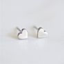 Minimalist Ear Silver Gold Color 4Mm Square round Triangle Cross Heart Shape Stainless Steel Stud Earrings
