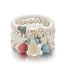 Natural Stones Bracelet for Women Tassel Charm Set Lady Jewelry Boho Bracelet