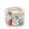 Natural Stones Bracelet for Women Tassel Charm Set Lady Jewelry Boho Bracelet