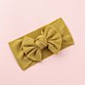 Organic Cotton Bow Knot Knitted Ribbed Baby Headband for Babies
