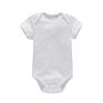 Organic Cotton White Baby Romper Unisex Solid Color Long Sleeve Plain Blank Design Baby Bodysuit