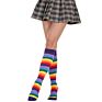 Rainbow Striped Long Socks Women Stockings Cosplay Student Kawaii High Socks Girls over Knee Stockings