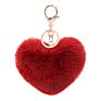 Sell Cheer Heart Key Chain Fluffy Keychain Pompom Tassel Pompom Ball Pom Pom Keychain