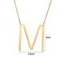 Shangjie Kalung Stylish Long Gold Plated Necklace Hip Hop Large Letter Necklace Stainless Steel Initial Necklace