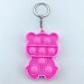 Silicone Resin Cartoon Key Chain Anime Soft Rubber Pvc Push Pop Fidget It Bubble Fidget Boba Keychain for Woman Girl