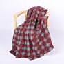 Size Luxury Printed Two Sides Plaid Plain Polyester Fleece Throw Blanket