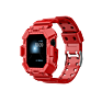Sport Tpu Jelly Watch Band Shockproof Waterproof Watch Strap with Cover for Apple Watch Band Army