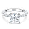 Square Zircon Engagement Rings 925 Sterling Silver Cz Diamond Ring for Women