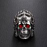 Stock Rts Men's Carbide Hip Hop Skull Ring Skull Punk Gothic Jewelry Engagement Wedding Party Ring for Men