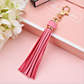 Tassel Keychain Women Cute Tassel Keychain Accessories Pu Leather Car Bag Gold Key Ring Fringe Jewelry Friends Xmas Gift