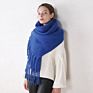 Thick Poncho Shawl Knitted Pashmina Blanket Plain Scarves Ladies Cashmere Wool Scarfs Women and Men