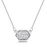 Turquoise Diamond Pendant Necklace Simple Clavicle Chain Multicolor Crystal Cluster Christmas Gift