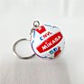 Volleyball Keychain Sport Key Chain Car Bag Ball Volleyball Key Ring Holder Volleyball Gifts for Players Keyring Rubber Keychain