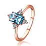 Wedding Engagement Jewelry 925 Sterling Silver White Gold Cubic Zirconia Ring