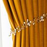 White Elegance Interior Thermal Insulated Double Panel Blackout Curtains Soft Velvet Curtain for Bedroom