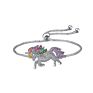 Yiding Design Jewelry Sets Fine Crystal Rhinestone Rainbow Color Unicorn Necklace Set with Earrings Bracelet Ring