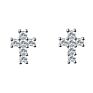 0.264Ct Vvs Moissanite Earrings Screw Back Cross 925 Moissanite Earrings