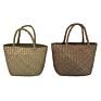 079 Natural Seagrass Tote Shopping Bags Vietnam Woven Seagrass Beach Handbag
