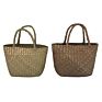 079 Natural Seagrass Tote Shopping Bags Vietnam Woven Seagrass Beach Handbag