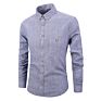 100% Cotton Striped Chemise Homme Long Sleeve Button down Shirts for Men