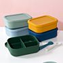 100% Food Grade Silicone Food outside Tableware Grid Box with Lid