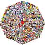 100% Waterproof Pvc Cool Cartoon Window Sticker Pack Vinyl Kawaii Sticker for Decorate Laptop Water Bottles