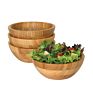 100%Natural Wood Serving Bowl Wooden Salad Bowl Bamboo Fruit Bowl
