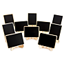 10 Pack Mini Chalkboards Signs with Easel Stand, Small Rectangle Chalkboards Blackboard