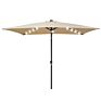 10X6.5 Feet Offset Cantilever Hanging Patio Umbrella Freestanding Outdoor Adjustable Market Umbrella with 20 Led Light