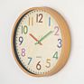 12Inch Wall Nordic Style Modern Frames Wall Clock Decor Color Silent Minimalist Home Decorative Wood Grain