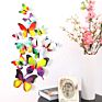 12Pcs One Pack 10 Colors Pvc Butterflies 3D Wall Sticker Home Decorations Refrigerator Decoration Wall Sticker Butterfly