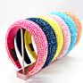 13 Multicolor 45Mm Wide Sponge Crystal Hair Bands Padded Hair Hoop Rhinestone Headbands for Girls Women