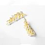 14K Gold Plated 925 Sterling Silver Crystal Olive Leaf Ear Clip