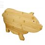 15*9*0.5 Inches Rustic Decor Kitchen Serving Tray Wood Charcuterie Serving Board Pig Shaped Kitchen Chopping Board