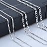 16-20 Inch 925 Sterling Silver Flat Carved Curb Cuban Link Chains Necklace for Women Men 2Mm-8Mm Width