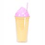 16 Oz Creative Ice Cream Cone Tumbler with Lid and Straw Bpa Free Cute Student Outdoor Cold Drink Cup